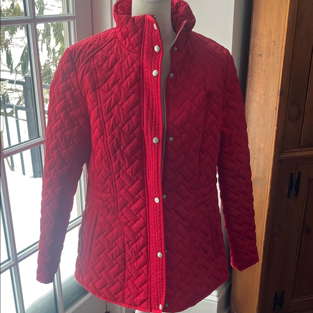 Cole Haan Women's Vibrant Red Puffer Coat